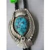 Image 1 : SILVER & TURQUOISE NAVAJO NECKTIE