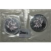 Image 1 : 2 - 2001 CDN 1 OZ. .999 SILVER MAPLE LEAF COINS (TAX EXEMPT)