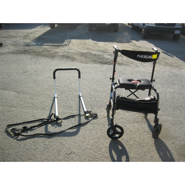 4 WHEEL WALKER & BED SAFETY RAIL