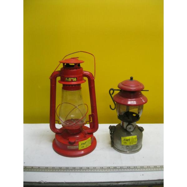 COLEMAN LANTERN - BROKEN SHADE - & A BARN LANTERN