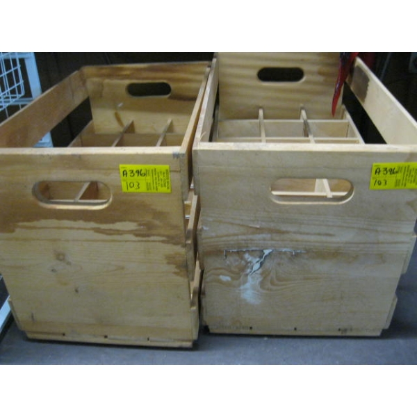 2 WOODEN WINE CRATES