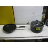 Image 3 : FRYING PAN, POT W/LID, BOX OF 6 COGNAC CUPS, ETC.