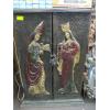 Image 1 : HEAVILY CARVED 2 DOOR CABINET/WINE STORAGE W/ANTIQUE LOCK