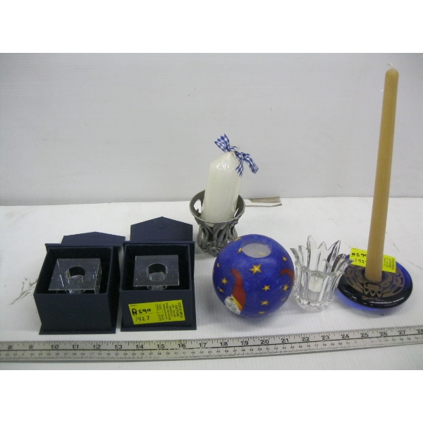 CANDLEHOLDERS & CANDLES