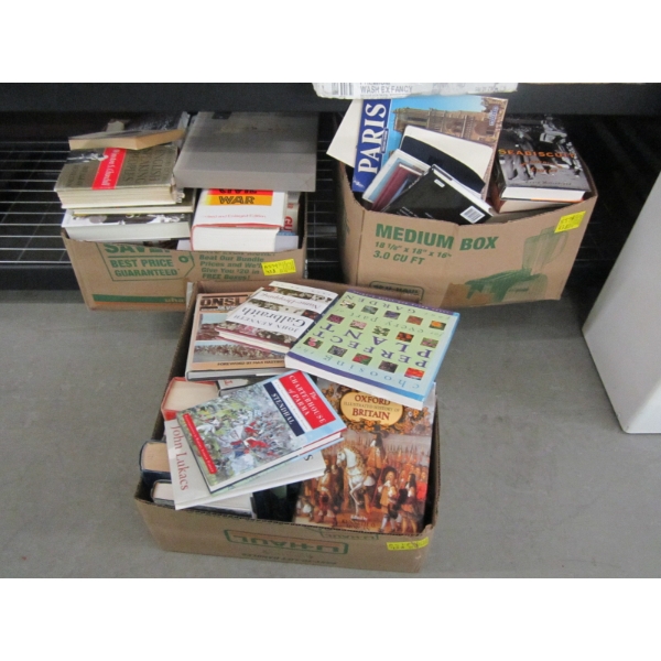 3 BOXES OF HARDCOVER BOOKS