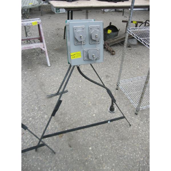 MULTI PLUG METAL BOXED UNIT ON STAND