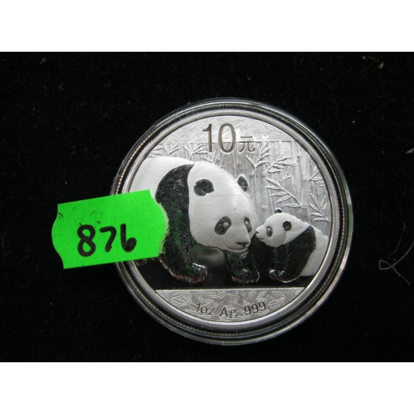 1 OZ. .999 SILVER PANDA BEAR 2011 JAPANESE COIN (TAX EXEMPT)