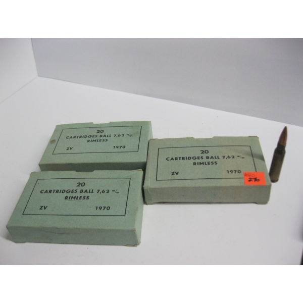 7.62MM BALL RIMLESS|3X20 CARTRIDGES