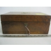 Image 3 : DECORATIVE ANTIQUE BURL WOOD LINED BOX W/KEY