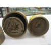 Image 3 : 4 ROUND WOODEN BUTTER STAMPS