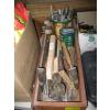 Image 1 : TRAY W/ASST. HAMMERS, STRIKERS, WIREBRUSHES, GAUGES, CUTTING TORCH, ETC.