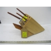 Image 1 : KNIFE BLOCK W/VINTAGE KNIVES