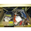 Image 1 : 2 BOXES OF MISC. AUTOMOTIVE TOOLS, WELDING GOGGLES, ETC.