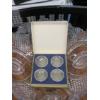 Image 2 : LG. GLASS BOWL & SET OF 4 GLASS ASHTRAYS