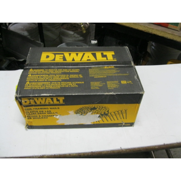 BOX OF DEWALT 2 1/2" COIL AIR NAILER NAILS