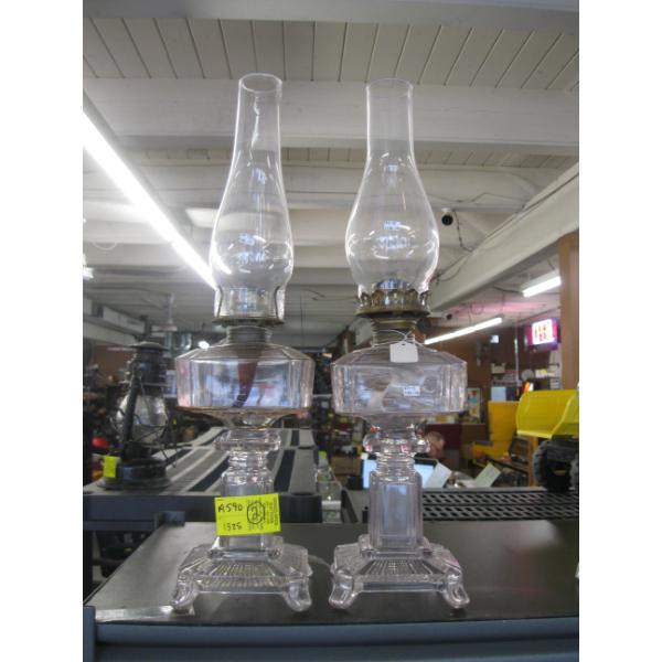 PAIR OF OIL LANTERNS