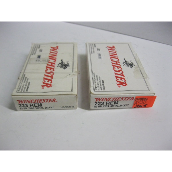WINCHESTER .223REM 62GRS FMJ|2X20 CENTERFIRE RIFLE CARTRIDGES