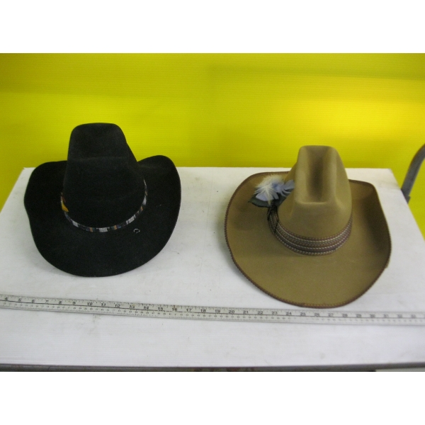 2 FELT COWBOY HATS