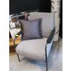 Image 1 : METAL FRAMED GREY ARMCHAIR