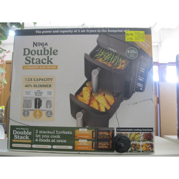 NEW IN BOX NINJA DOUBLE STACK AIR FRYER
