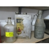 Image 1 : 2 TIN CONTAINERS & A GLASS BOTTLE