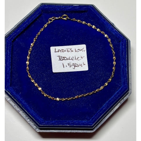 LADIES 10KT BRACELET, 1.5G