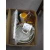 Image 4 : 3 BOXES OF MISC. CANDLES, FLAT GLASSWARE, UTENSILS, ETC.