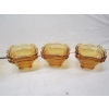 Image 2 : 7 PIECE AMBER GLASS - DESSERT BOWL W/SERVING DISHES