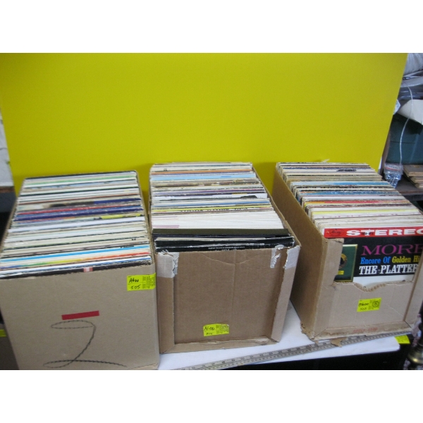 3 BOXES OF ASST. RECORDS