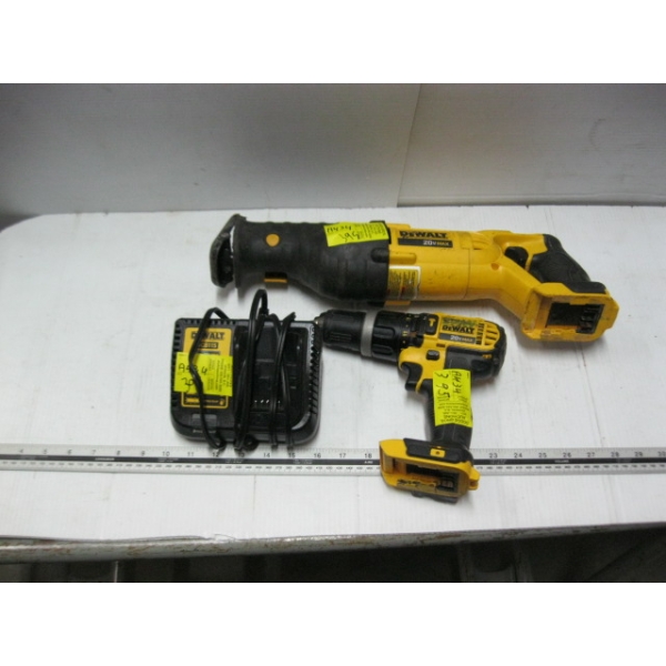 DEWALT CORDLESS TOOLS - RECIPROCATING SAW, DRILL, CHARGER