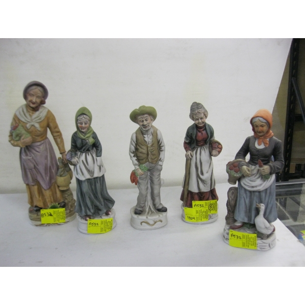 5 CERAMIC FIGURINES