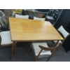 Image 2 : DRAW LEAF TEAK TABLE W/5 CHAIRS