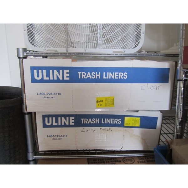 2 BOXES OF ULINE TRASH LINERS