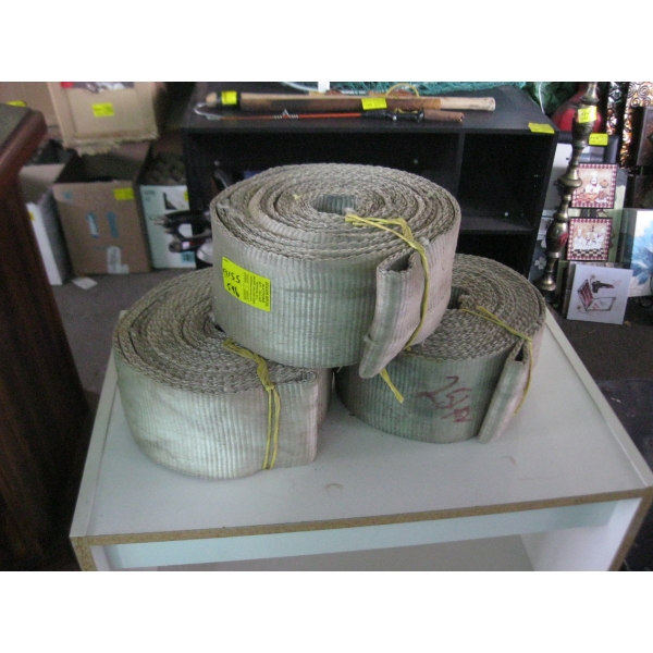 3 - 25' ROLLS OF 6" WEBBING