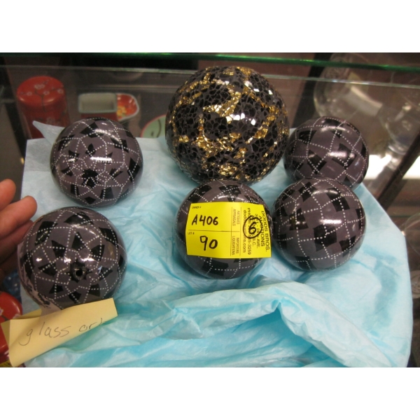 6 GLASS ORBS