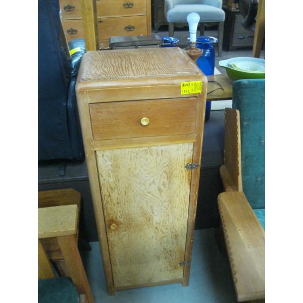 SM. WOODEN SINGLE DRAWER SINGLE DOOR CABINET - CANADIANA