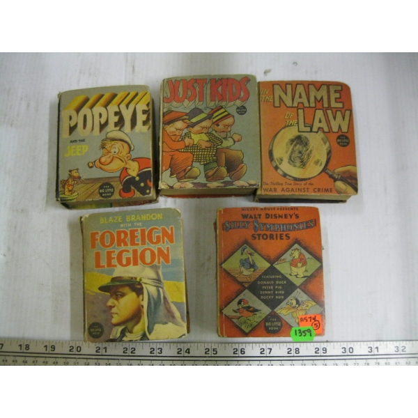 5 VINTAGE BIG LITTLE BOOKS