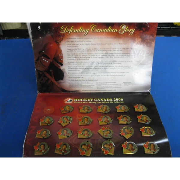 2 SETS OF PINS: CALGARY FLAMES & HOCKEY CANADA