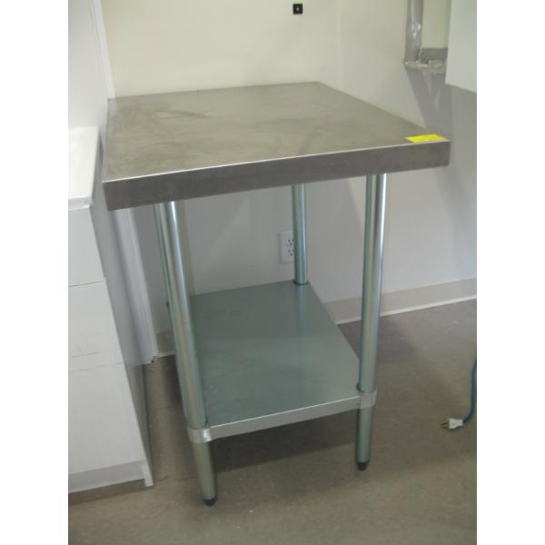 STAINLESS STEEL TABLE, APPROX. 30"X24" W/LOWER SHELF