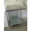 Image 1 : STAINLESS STEEL TABLE, APPROX. 30"X24" W/LOWER SHELF