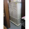 Image 1 : LG. WHITE LOUVERED DOOR ENTERTAINMENT CABINET W/2 DRAWERS