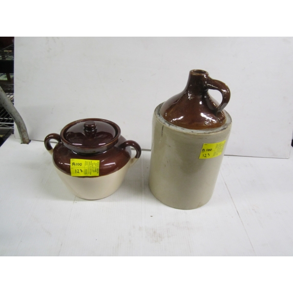 CROCKERY JUG & BEAN POT