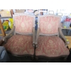 Image 1 : 2 LG. UPHOLSTERED WOOD FRAMED ARMCHAIRS