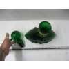 Image 2 : GREEN ANTIGUA ITALIAN EMPOLI VASE W/STOPPER