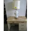 Image 1 : SM. 4 DRAWER STUDENT'S DESK & A VINTAGE LAMP