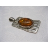 Image 3 : STERLING .925 SILVER AMBER PENDANT, 7.5G
