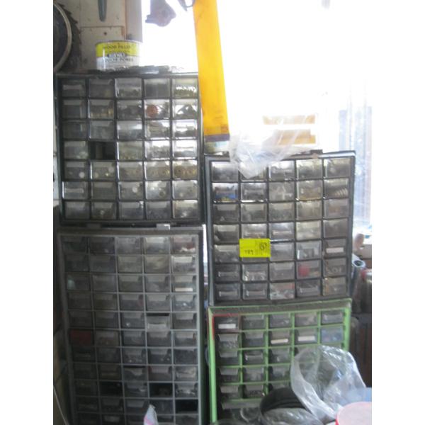 4 STORAGE DRAWER UNITS W/CONTENTS