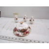 Image 1 : ROYAL ALBERT OLD COUNTRY ROSE SM. COVERED DISH & 3 SALT SHAKERS