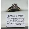 Image 1 : LADIES 14KT DIAMOND RING W/11 DIAMONDS, W/A $1,985, SZ 5.5