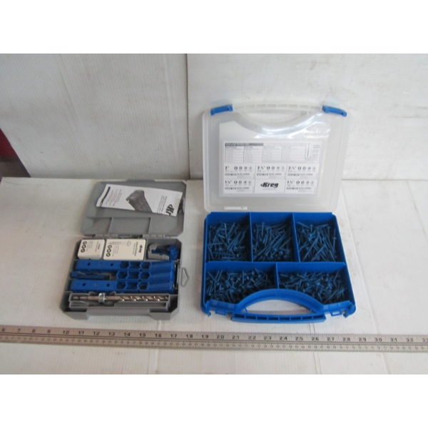 2 CONTAINERS OF KREG DRILL BITS & SCREWS